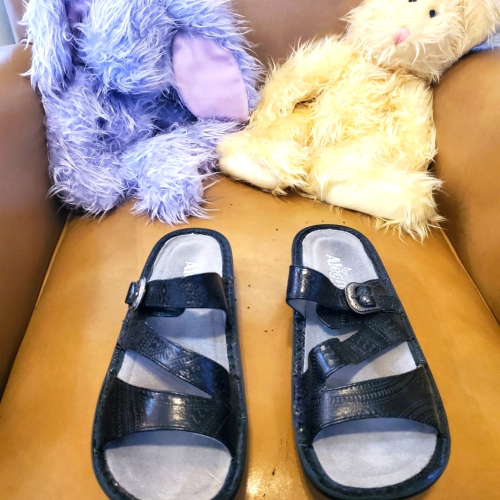 Alegria  Black Sandals, Size 37